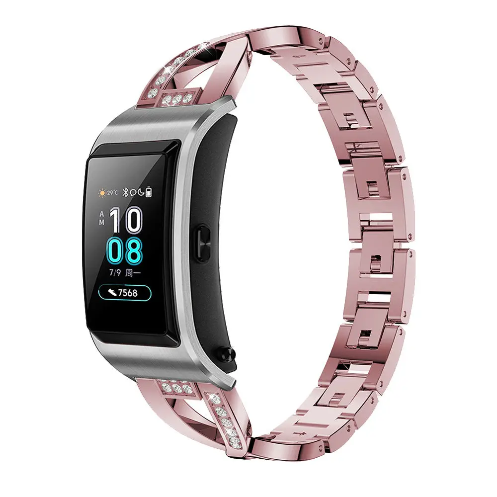 Роскошный Хрустальный Браслет WatchStrap для huawei B5 умный ремешок для часов замена стальной ремешок на запястье аксессуары алюминиевый сплав