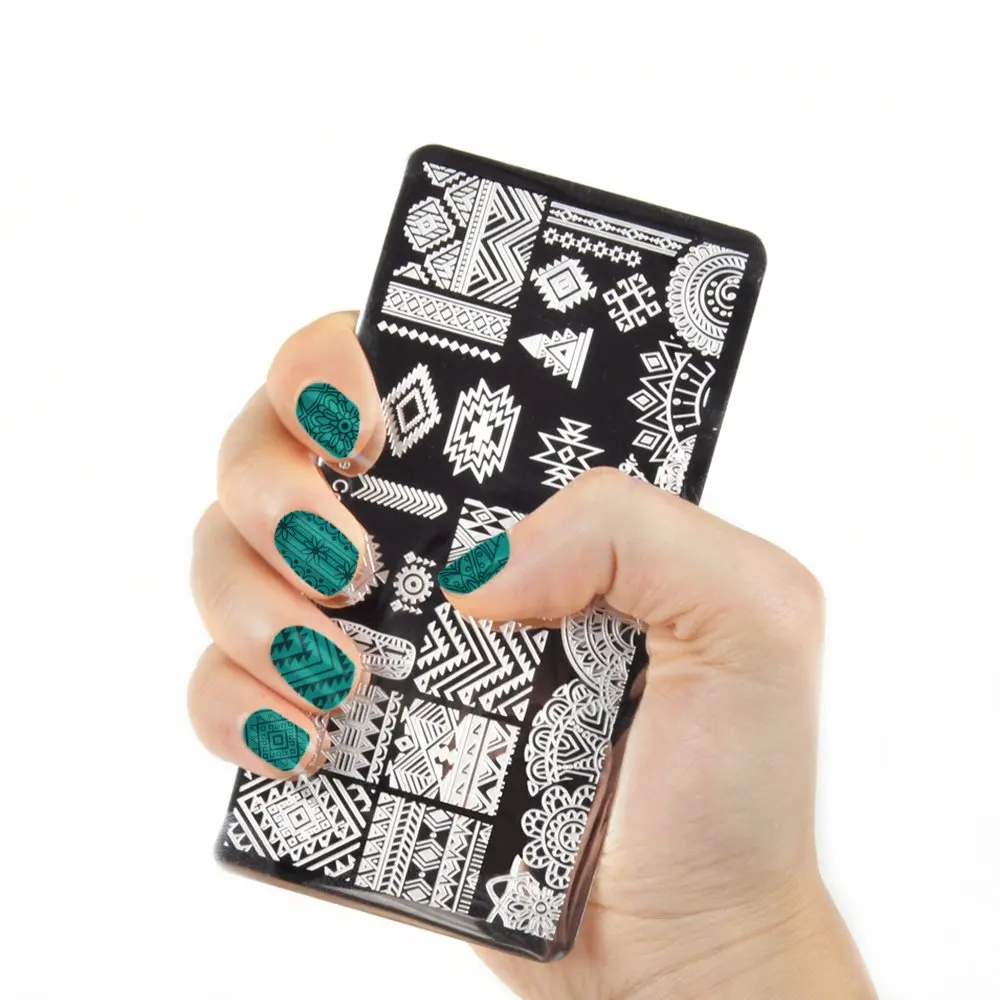 

Biutee 2020 New 18pcs/Set Nail Kits Set Nails Art Stamping Plate Scraper Stamper Flower Set 15 plate 1Stamper