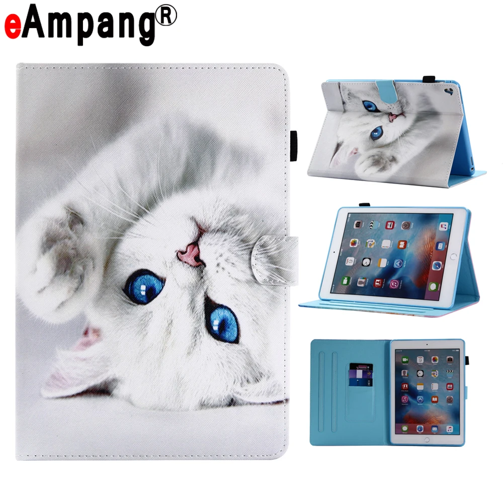 Чехол для iPad 2018 6-го поколения 2017 5th Air 1 2 Pro 9 7 7th 8th 10 5 11 Mini 3 4 чехол Funda мультяшный Кот