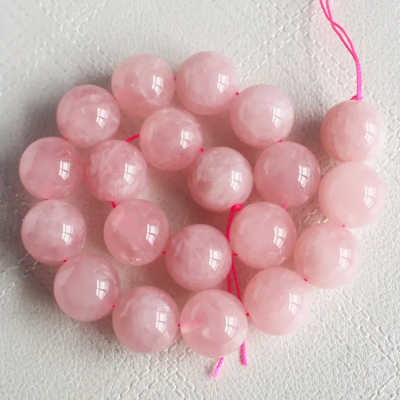 Розовые кварцевые бусины Laerf beads 16 мм 20 шт