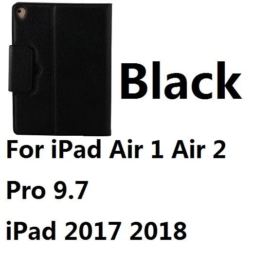 For iPad 9.7 Black Магнитный съемный кожаный чехол-подставка с клавиатурой Bluetooth для iPad Mini 12345 iPad 9,7 Pro 10,5 11 Air 10,5 iPad 10,2 - Цвет: For iPad 9.7 Black