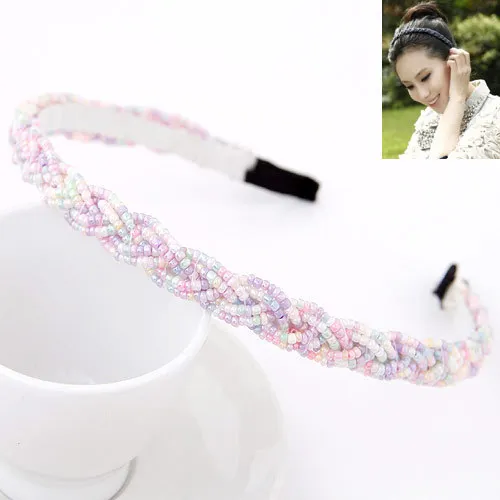 mixed color Новинка, модные винтажные бусы, плетеные украшения для волос, аксессуары для волос, украшение на голову, повязка на голову для женщин, свадебные аксессуары - Окраска металла: mixed color