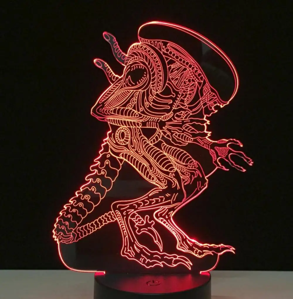 lamp 1 Патрик Стар стежка кролик акрил 7 цветов Настольная лампа Мультфильм 3D лампа Новинка Светодиодный Ночной светильник с изображением Губки Боба квадратные штаны Декор Светильник - Испускаемый цвет: lamp 1