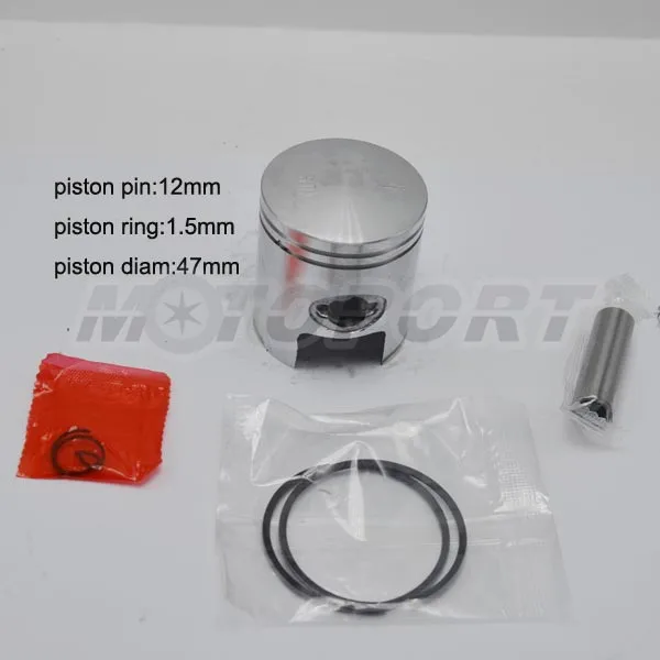 0303297 d. 47 мм для поршня PIAGGIO TYPHOON 70CC с кольцом 1 5 и штифтом 12 мм|piston kit|piaggio typhoonkit piston |