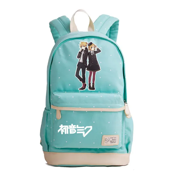12 Музыкальный Хацунэ Мику Печать Рюкзак Kawaii женские сумки на плечо Miku Mochila Feminina Холст Школьные сумки для девочек-подростков - Цвет: 12