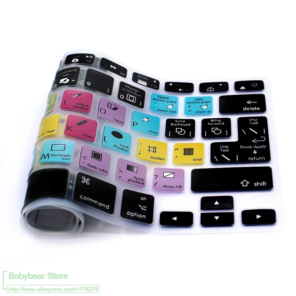 Adobe InDesign функциональные ярлыки для клавиатуры силиконовый чехол MacBook Air 13 3