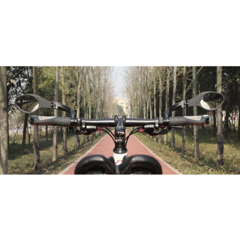 Из нержавеющей стали, велосипедная линза зеркало MTB руль боковая безопасность зеркало заднего вида 360 градусов Велоспорт гибкие зеркала заднего вида