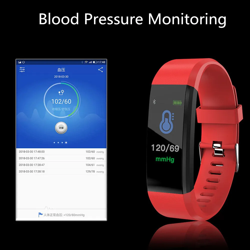 Цвет IP67 Смарт часы сердечного ритма/артериального давления Smartwatch трекер активности браслет для iphone 7/Honor PK DZ09V8
