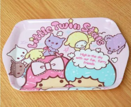 E Столовая посуда милый Hello kitty меламиновая тарелка блюдо фрукты закуски лоток посуда CC-69K - Цвет: E
