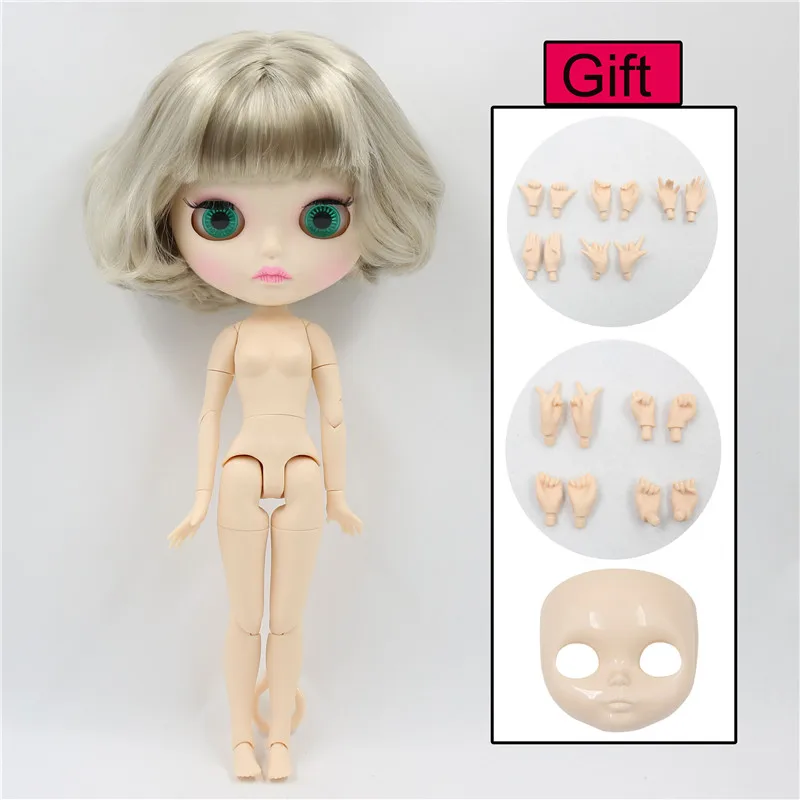 new matte face doll Ледяная фабрика blyth кукла 1/6 BJD Специальное предложение Специальная цена, лицевая сторона и руки AB как подарки - Цвет: new matte face doll