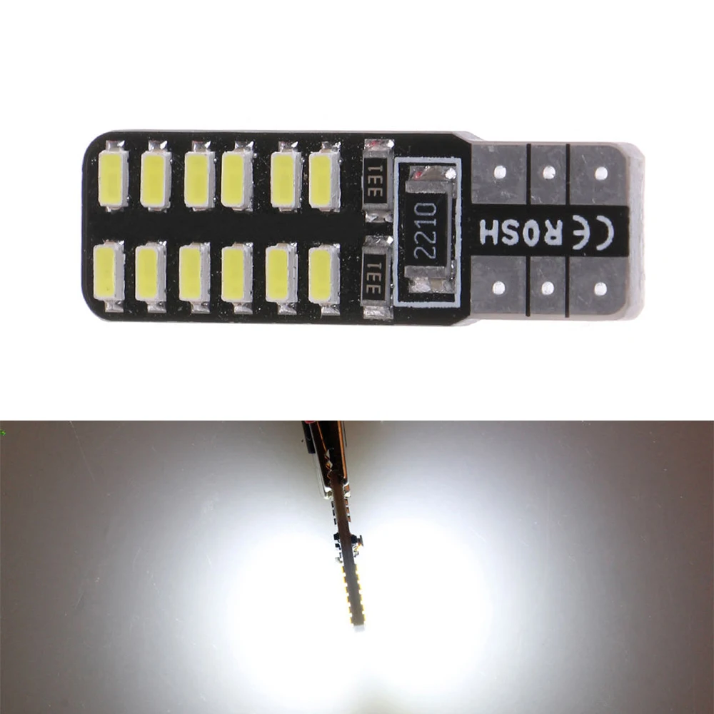 Универсальный 2 шт. автомобильный мото свет T10 LED 194 W5W 24 CANBUS 3014SMD без ошибок боковой