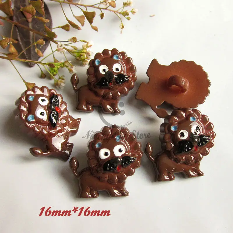 Бионические пуговицы 24 шт. в форме льва для самостоятельного украшения ручной