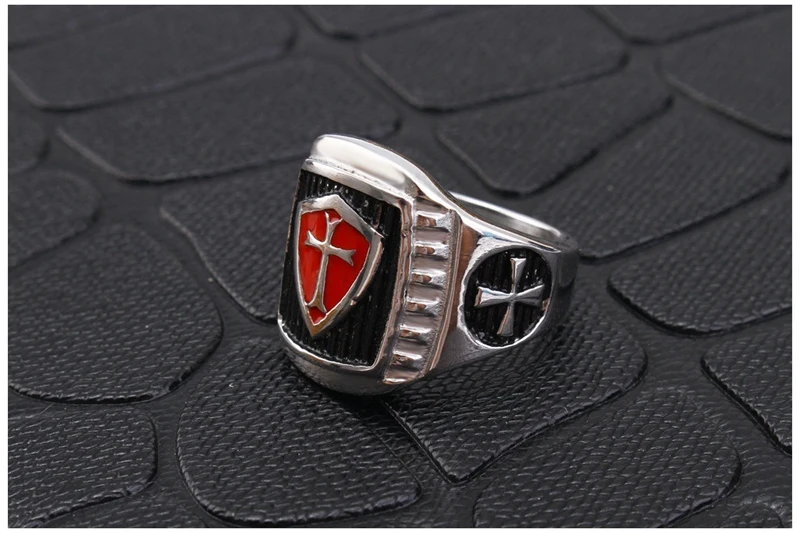 Fvermecky 2017 New Arrival Cross Pattern Shield Ring Men Cool Stainless Steel For Women Costume Jewelry BMTR0046 | Украшения и