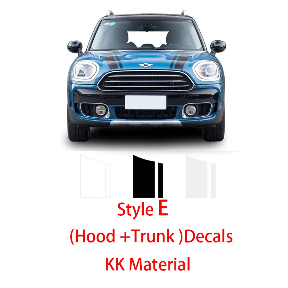 

Car Hood Engine Trunk Body Side Skirt Stripes Decals Stickers For BMW Mini Cooper One S JCW F54 Clubman F56 R56 R60 Accessories