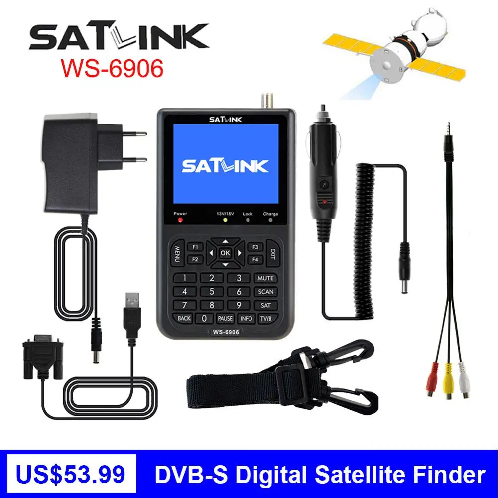 Оригинальный спутниковый искатель Satlink цифровой 3 5 дюймов ЖК дисплей FTA MPEG2 Satelite