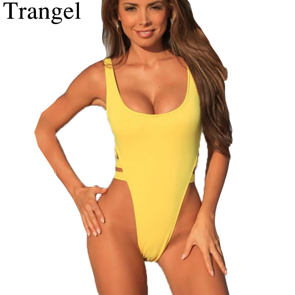 Женский купальник Trangel Одноцветный бикини для купания 2019|suit women|suit suitsuit one piece |