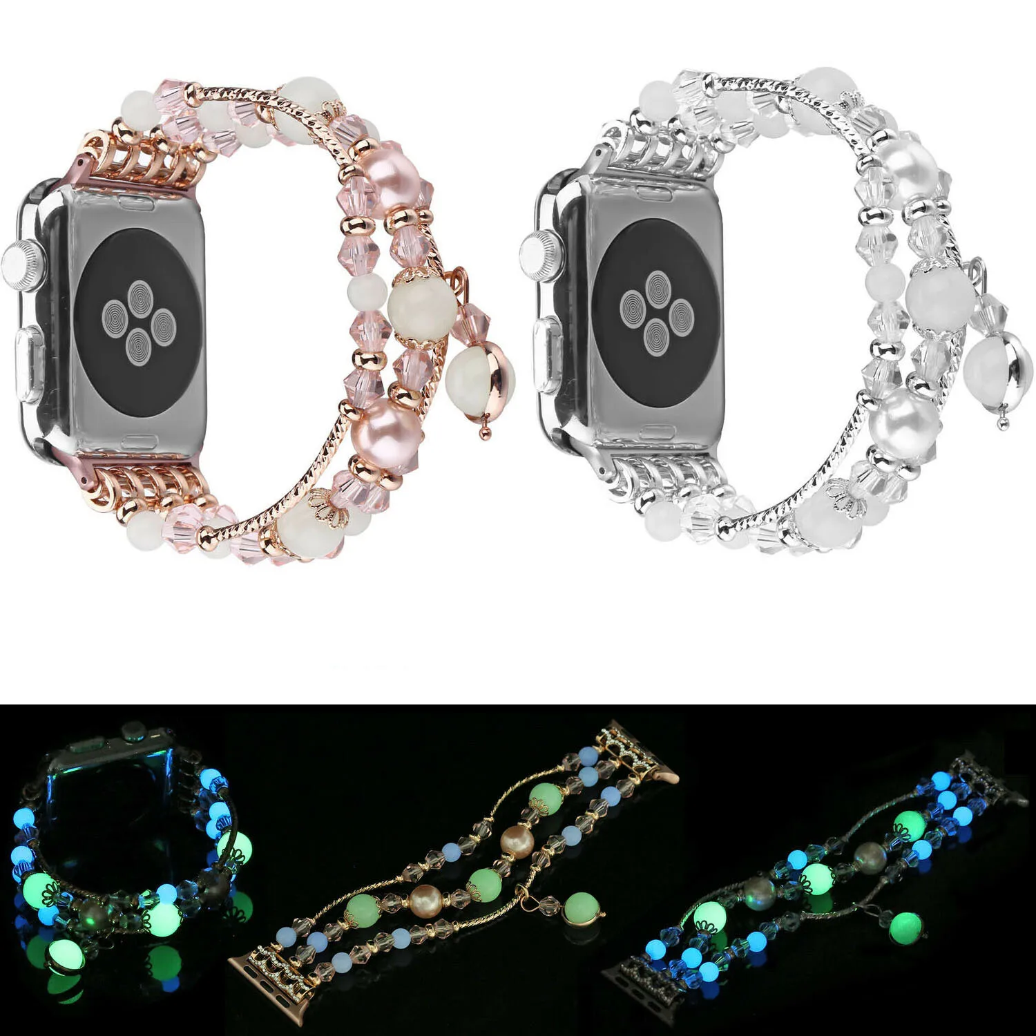 Перламутровый браслет ремешок для Apple Watch полоса 44/42 мм серия 4 3 2 1 ручной работы