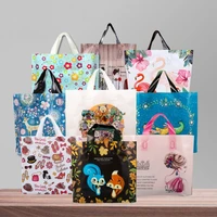 dp 10pcs party favor thicken plastic wedding loop handle bag clothing plastic carry bag lovely thank you gift shopping bags