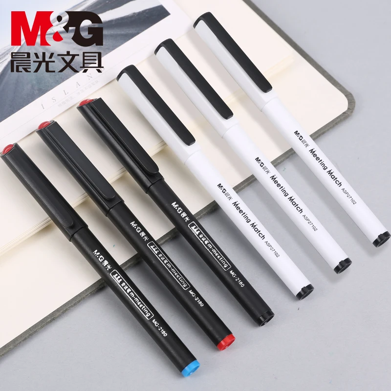 

12PCS M&G ASP27102 Fiber Gel Pen 0.5 Black Signature Pen Boao Forum for Asia Designated Supplies