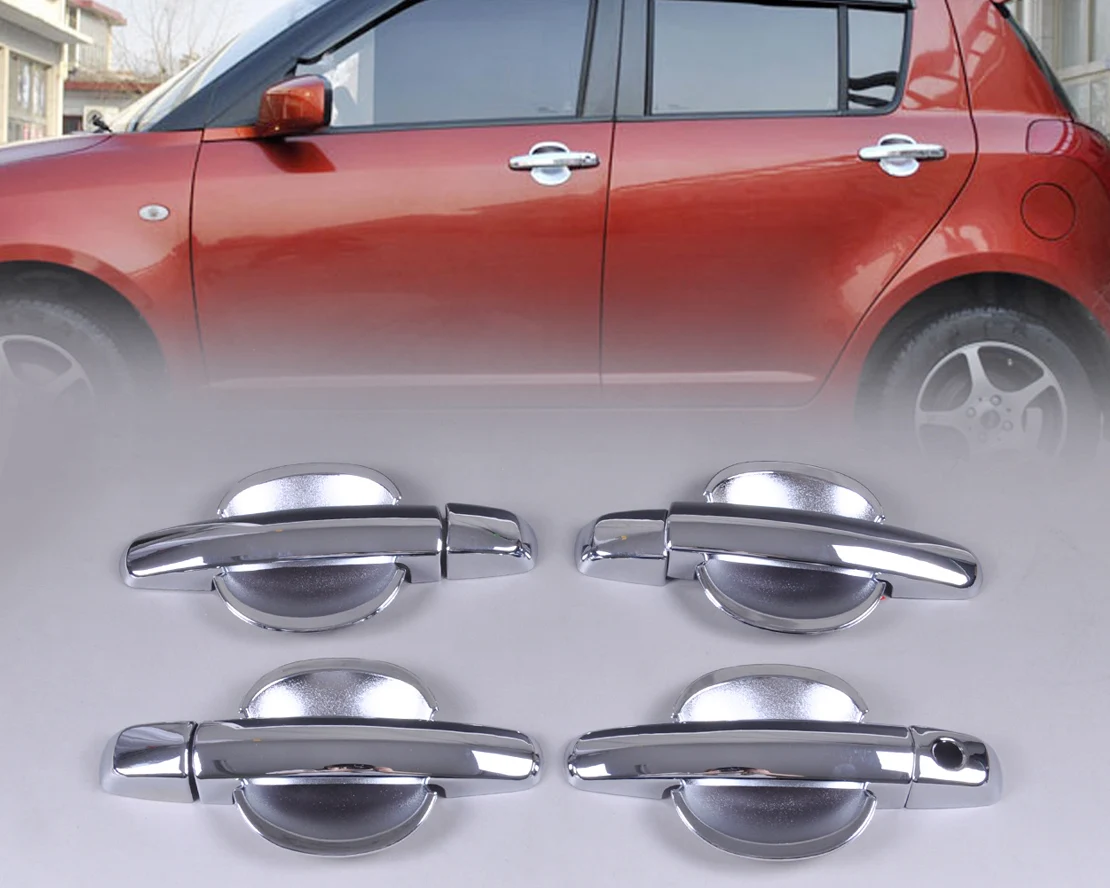 Beler хромированная крышка дверной ручки + чаша для Suzuki Swift 2005 2006 2007 2008 2009 2010 Grand Vitara