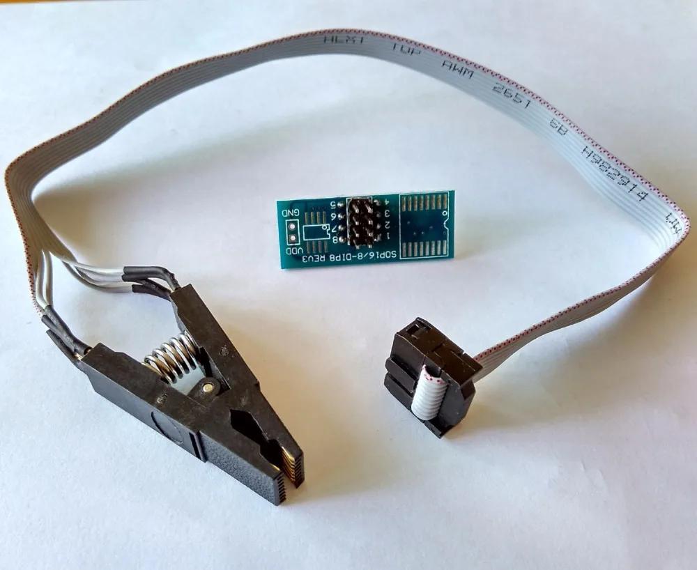 Программист тест ing Clip SOP16 SOP SOIC 16 SOIC16 Pin IC тестовый зажим с кабелем/SOP16 К DIP8 IC Flash Clip
