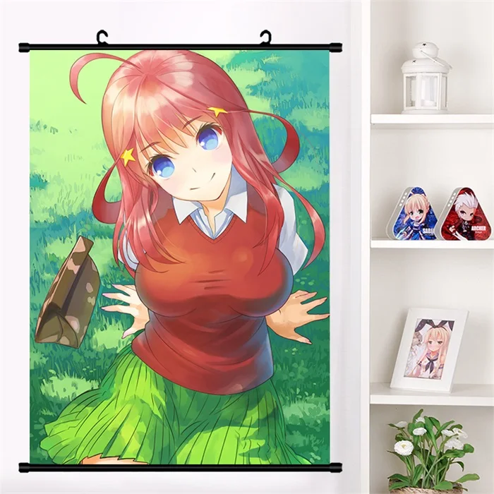 Японское аниме Go-Toubun no Hanayome Nakano Nino настенный свиток Фреска плакат мультфильм настенные подвесные плакаты коллекция домашнего декора искусство - Цвет: R