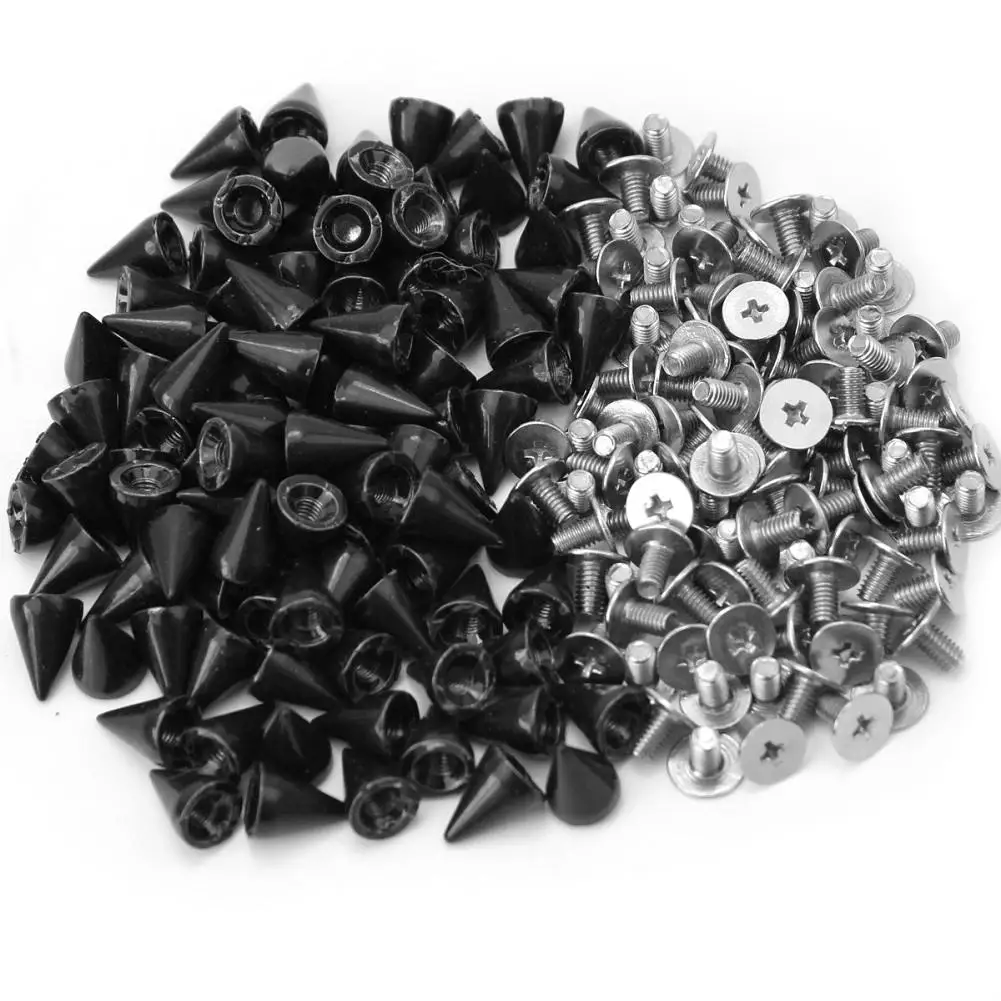 Заклепки в виде пуль черного цвета 100 шт. металлические шпильки винты сделай сам