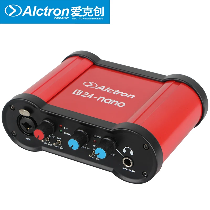 Alctron U24NANO USB аудио интерфейс трансформирует звуковую карту для записи в реальном