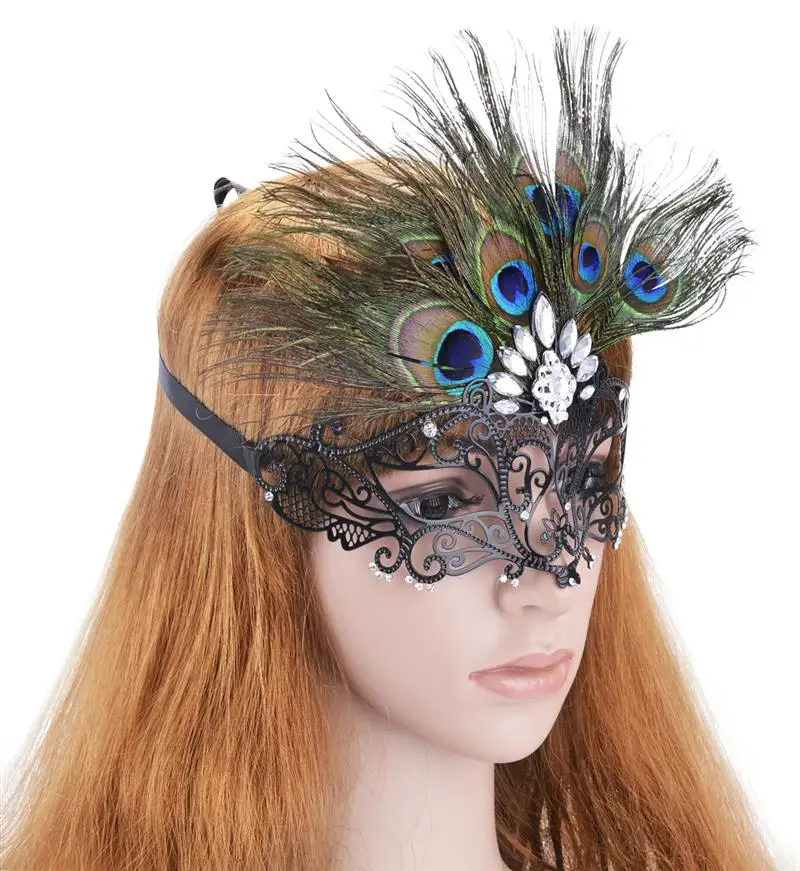 Блестящая металлическая художественная маска FunPa вырезанный дизайн