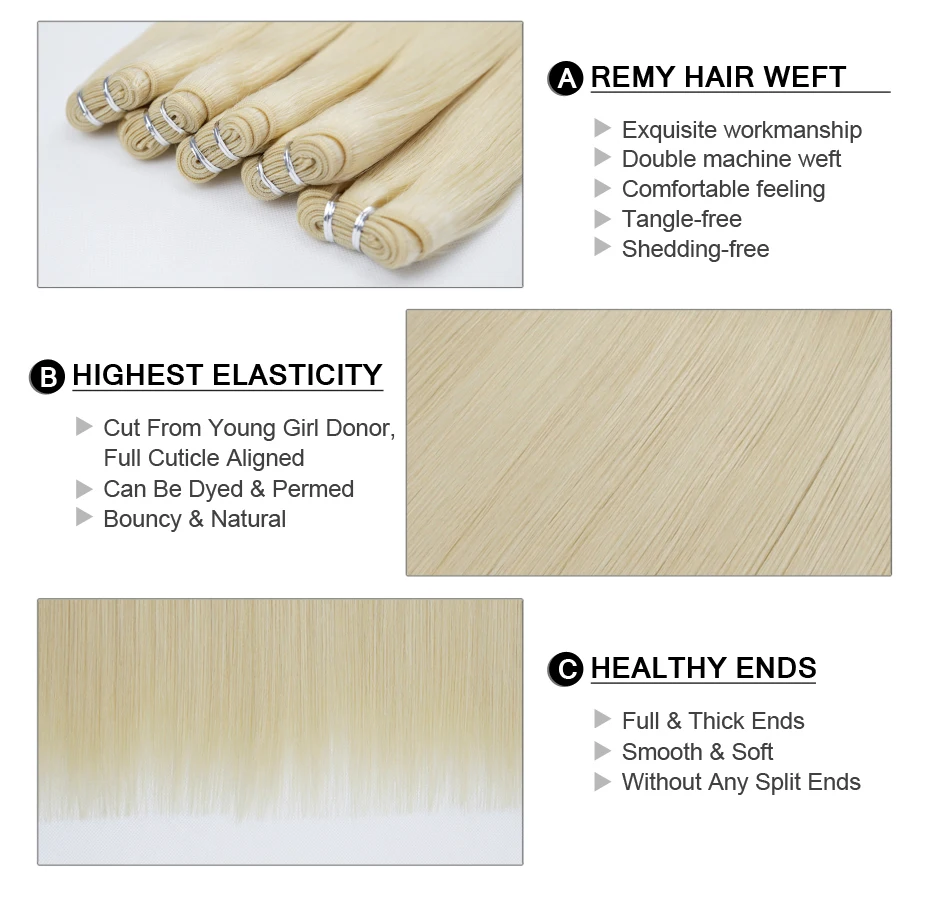 Сказочные волосы remy, 100 г/шт., настоящие европейские Прямые Натуральные кудрявые пучки волос, 16 дюймов, платиновый блонд, волосы Remy для наращивания