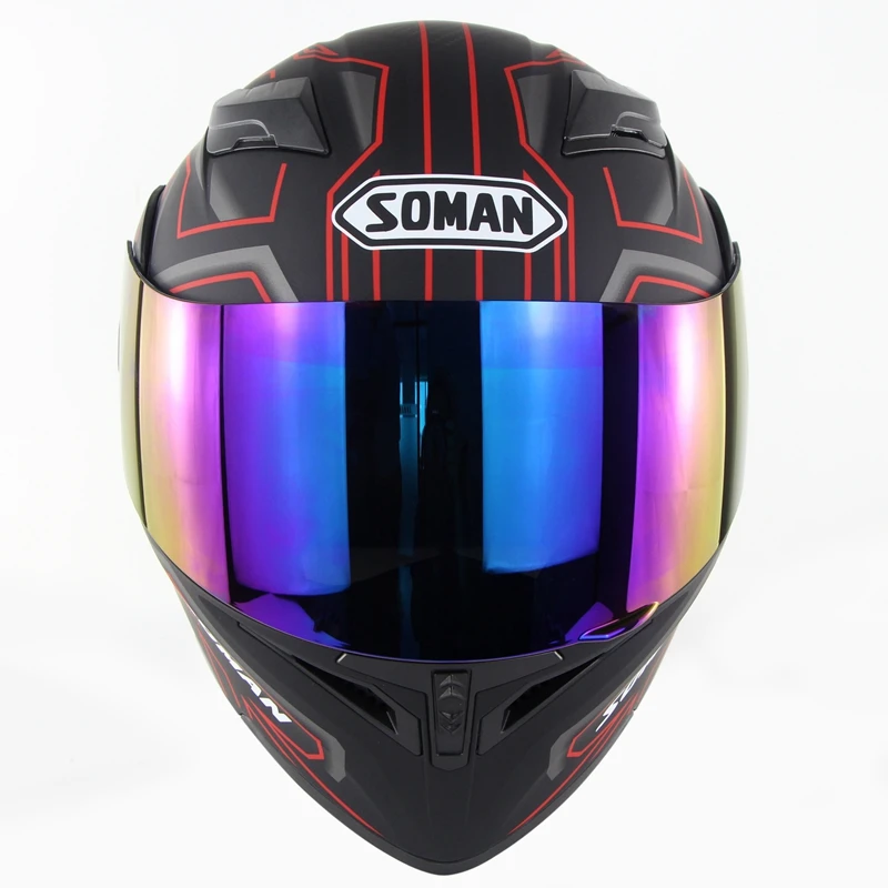 Мотоциклетный шлем на все лицо мотоциклетный из АБС пластика с двойными