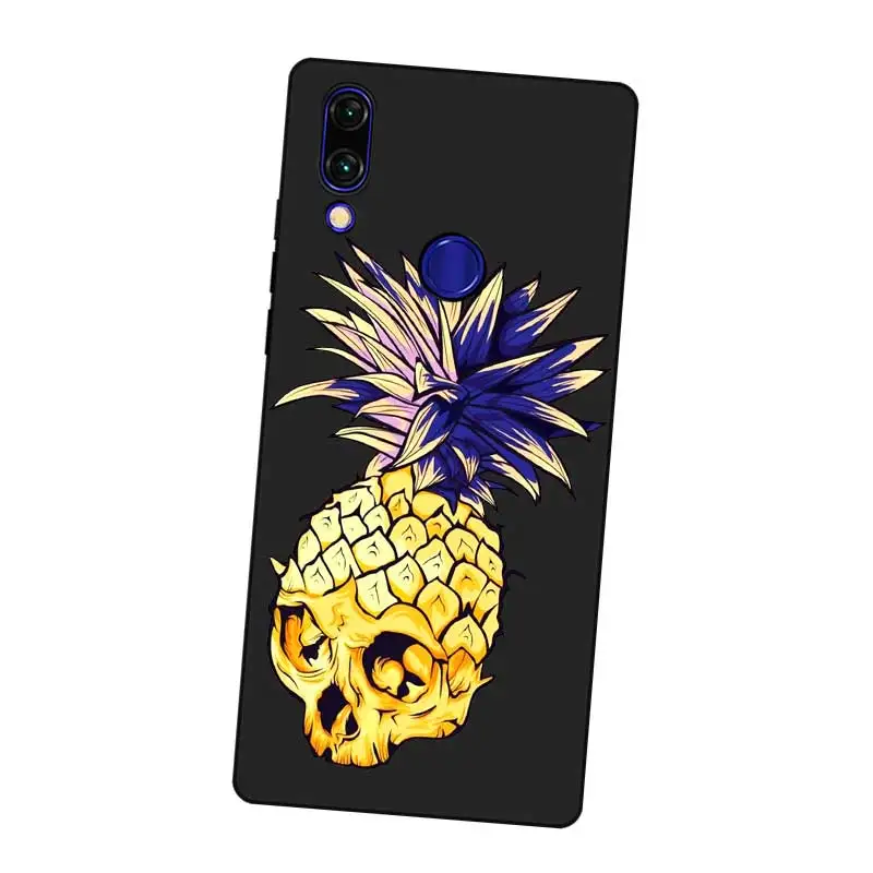 N292 Cranial Head Fruit Black Silicone Case Cover For Xiaomi Redmi Note 3 4 4X 5 5A 6 7 Pro Global |