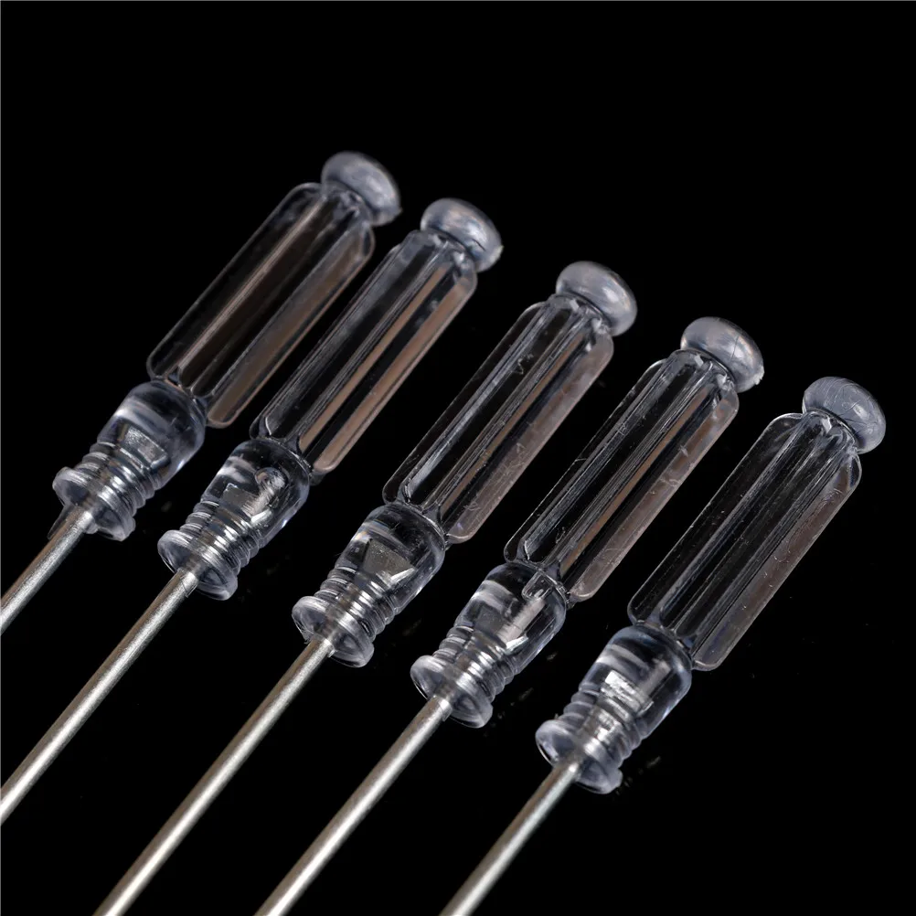 5pcs/lot HELTC Nonslip Handle Flat Head Slotted Screwdriver Mini Small Magnetic Precision Clear Home Repair Tool | Инструменты