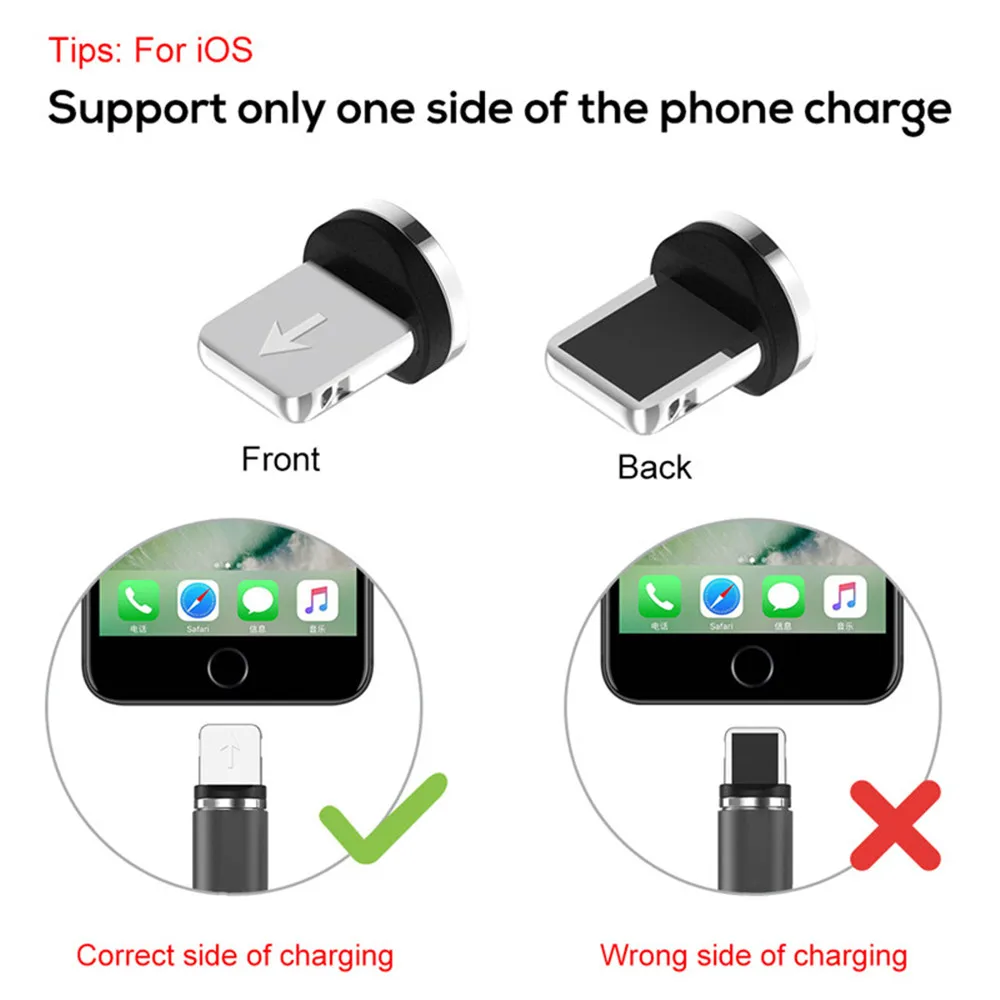 Магнитный кабель Micro USB для iPhone X 8 7 6 Plus pin IOS/Micro USB/USB C Type зарядный кабель|Зарядные