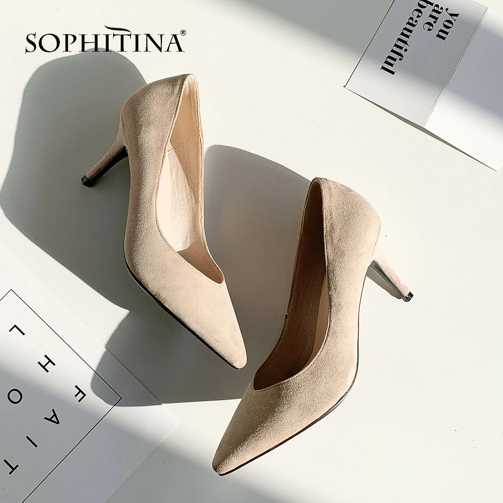 SOPHITINA/высококачественные детские замшевые туфли лодочки пикантные удобные с