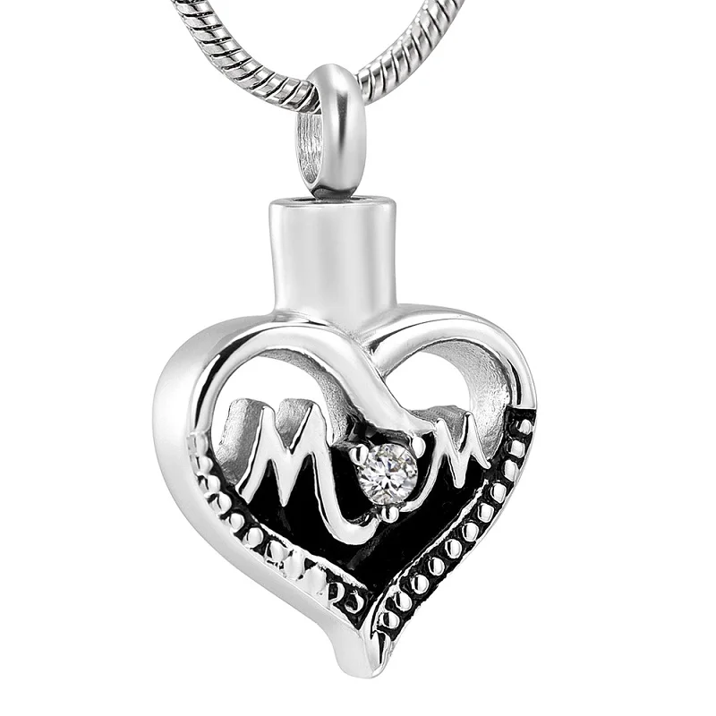 

IJD12454 "мама" с кубическим цирконием, ювелирные изделия для кремации, памятное ожерелье для кремации с урной