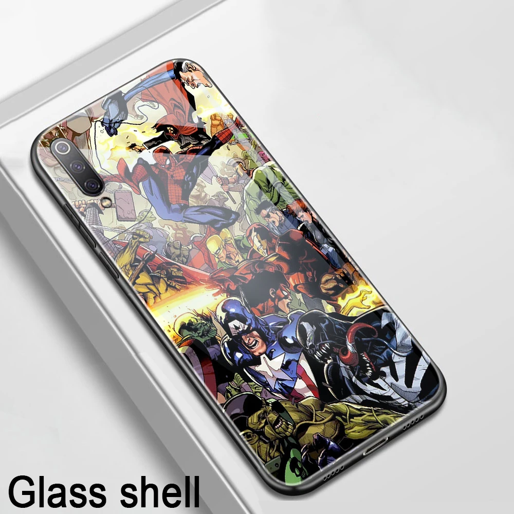 Ciciber Marvel Skull для Xiaomi mi 9 9T 8 A2 6X mi X 2 2S PocoPhone F1 стеклянные чехлы для телефонов Red mi Note 7 8 6 5 Pro Plus - Цвет: WM03299