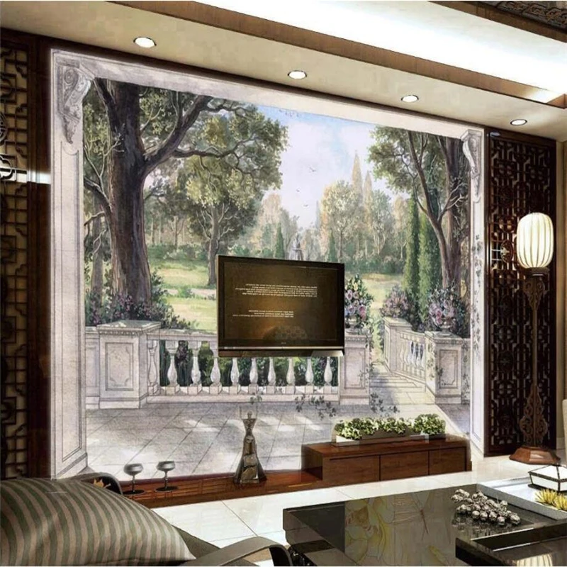 Пользовательские 3d обои скандинавские маленькие фрески римская колонна