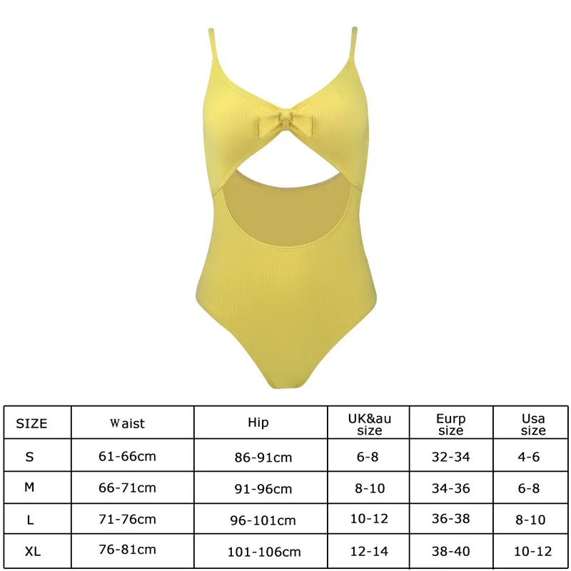 Модные цельные женские купальные костюмы с вырезами и бантом на груди купальники