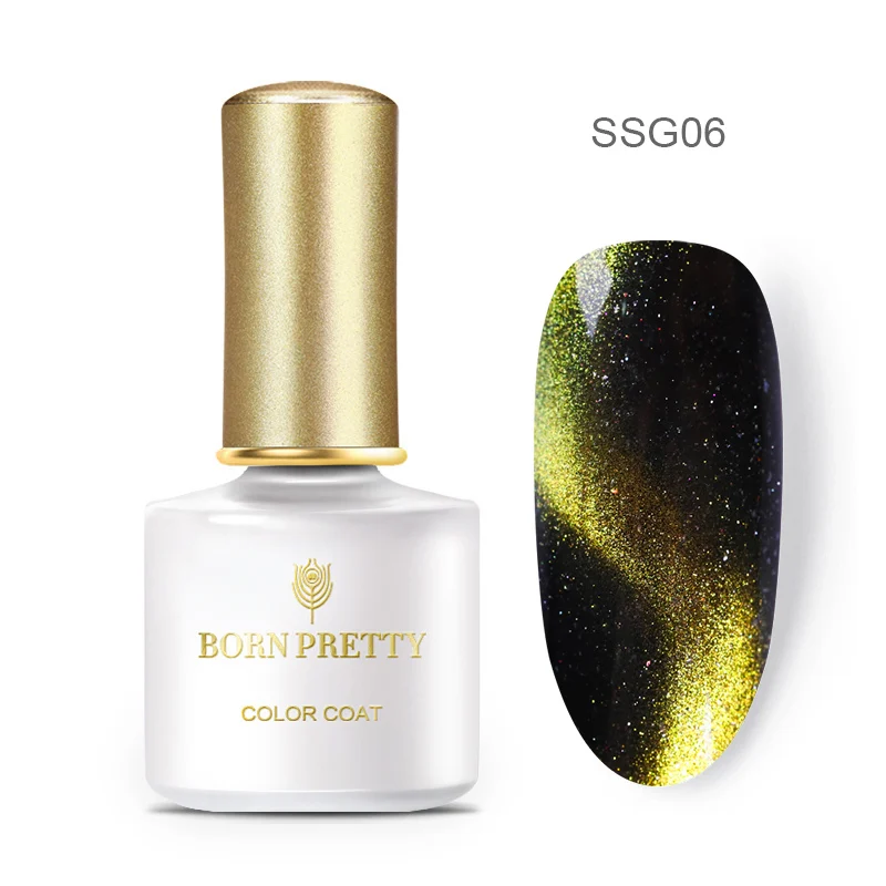 BP-SSG06 Магнитный Гель-лак для ногтей BORN PRETTY, 6 мл, Блестящие Блестки фиолетового цвета, долговечный замачиваемый УФ гель для ногтей, Гель-лак - Цвет: BP-SSG06