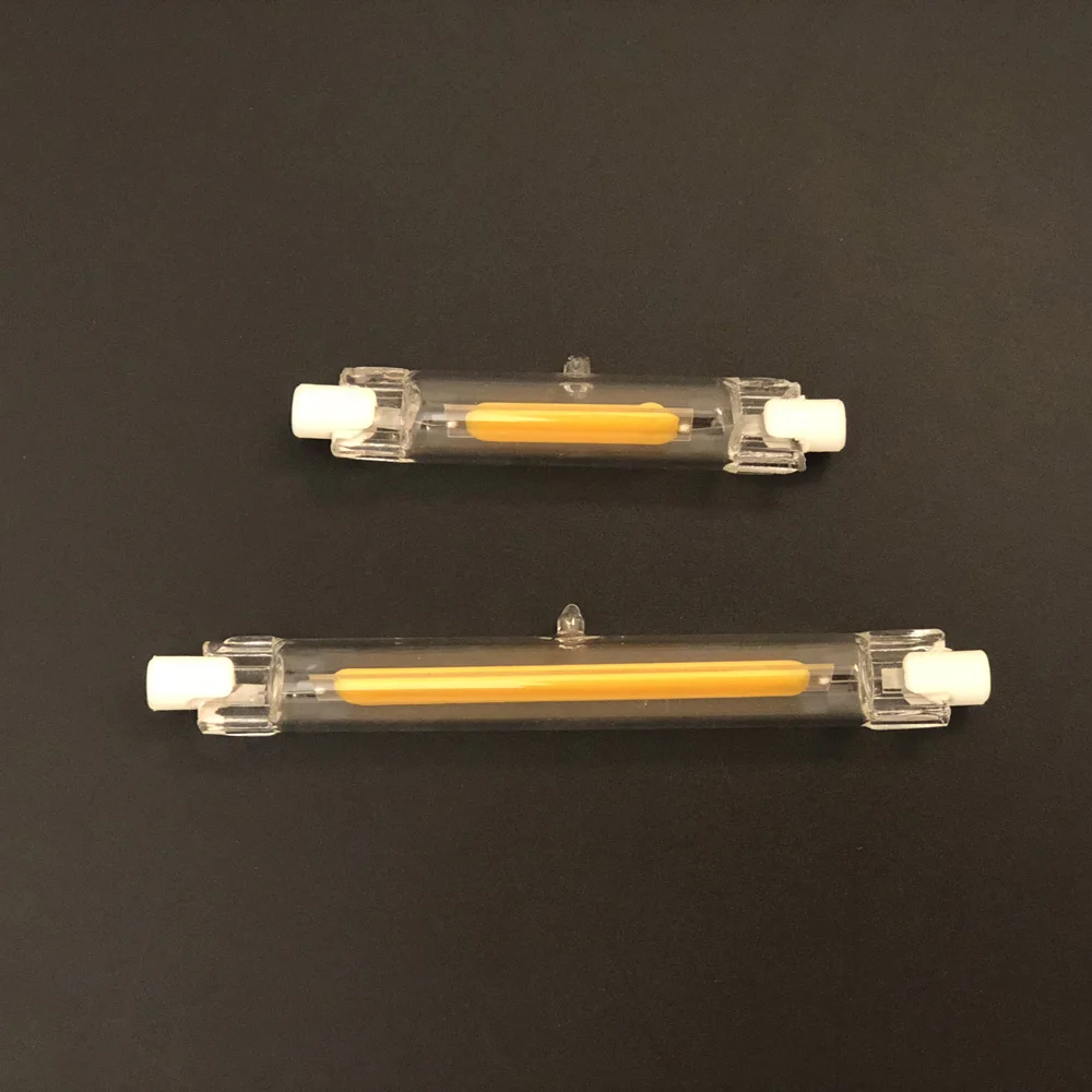 10 шт./лот светодиодный R7S COB светильник стеклянная лампочка трубка для воздушных