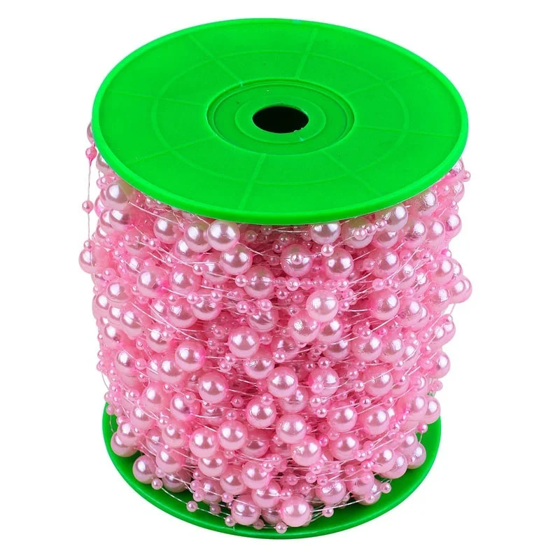 5 метров леска Искусственные цветы цепочка с жемчужными бусинами гирлянда Цветы