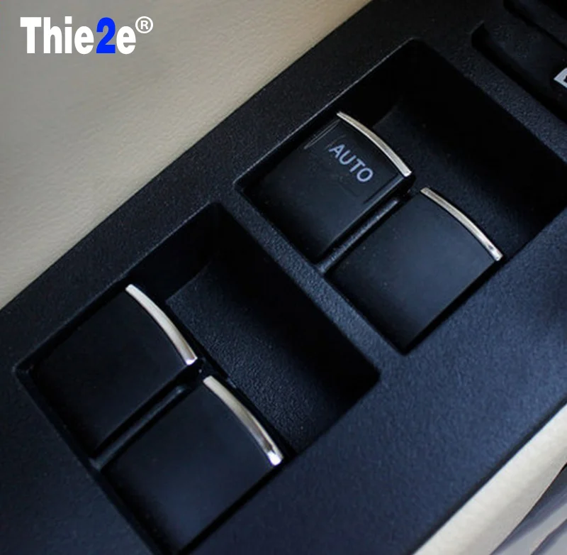 Новый хромированный дверной переключатель 7 шт. крышка кнопки подъема для Toyota RAV4