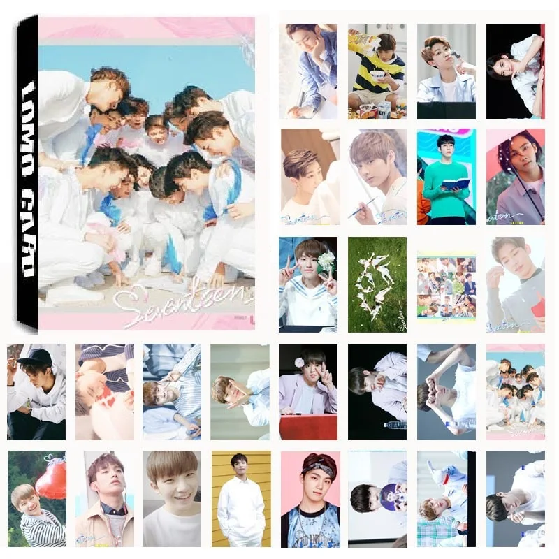 Фотоальбом KPOP Seventeen Team 3 коллекция 30 шт./компл. фотооткрытка с надписью Love HD ПВХ