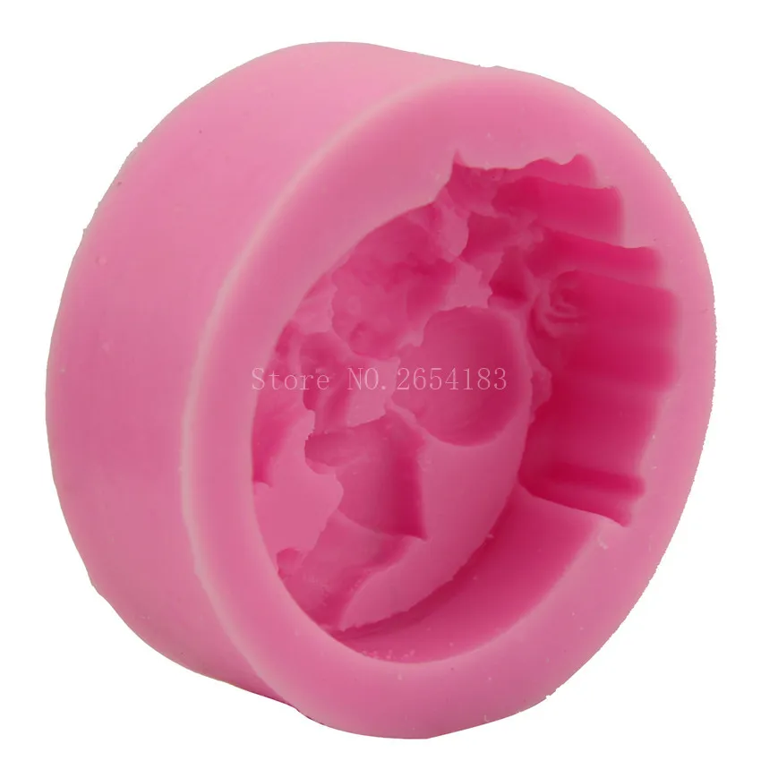 Девушка и мальчик День Святого Валентина поцелуй свадебное Силиконовое мыло для