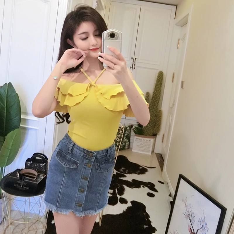 Женские облегающие топы с открытыми плечами женские летние сексуальные футболки