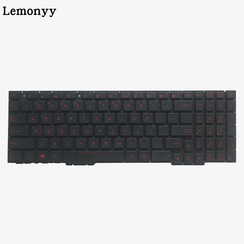 US клавиатура для ноутбука ASUS GL553 GL553V GL553VW ZX553VD ZX53V ZX73 FX553VD FX53VD FX753VD FZ53V клавиатура с красной подсветкой