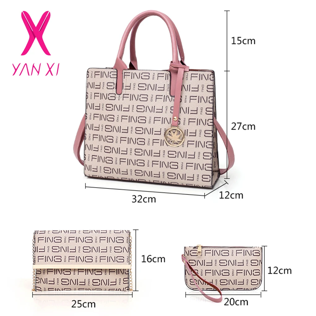 Новинка 2018 3 шт. модная женская композитная сумка большая сумка-мессенджер через