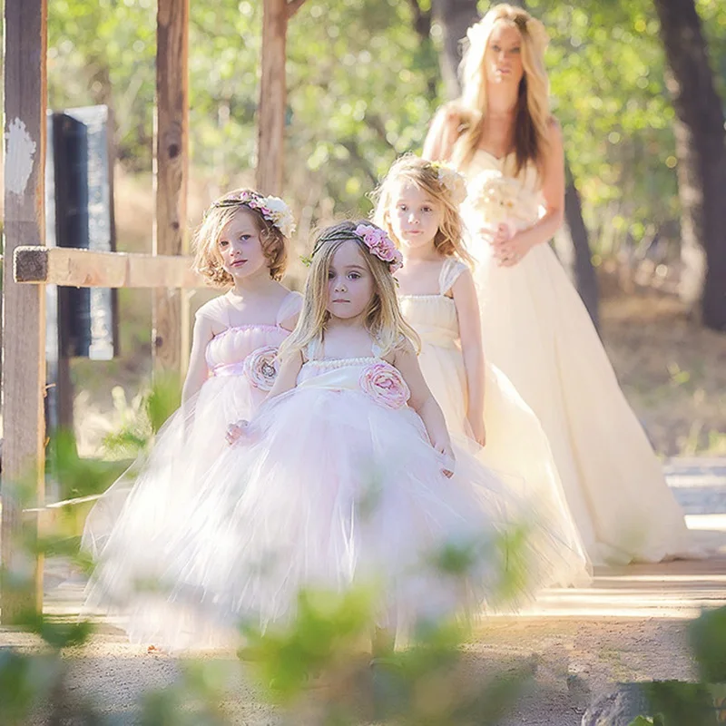 Платья-пачки для девочек с цветочным принтом свадебное платье принцессы длиной