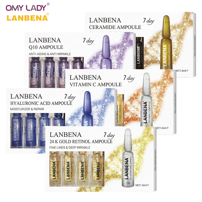 LANBENA 7 шт Сыворотка для лица увлажняющая эссенция отбеливания ослабляет тонкие